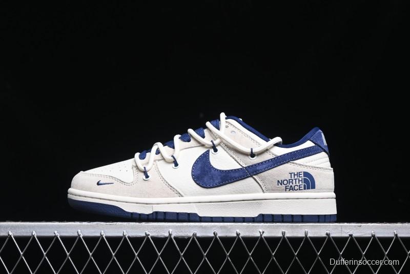 Nike SB Dunk Low The North Face Series - Strap Pig Eight Dark Blue Hook Anniversary High-End Custom Low-Top Casual Skate Shoes - DM6868-001