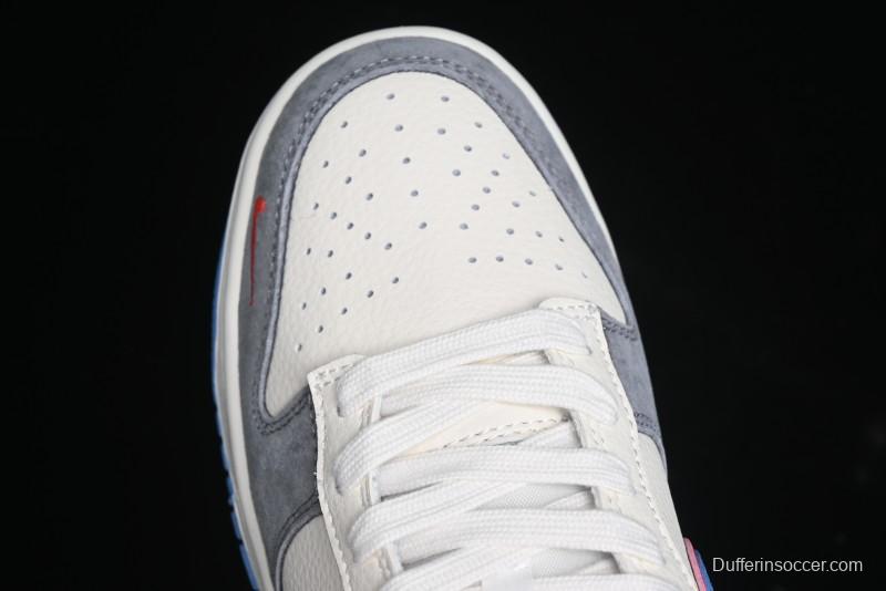 Nike SB Dunk Low Supreme Collaboration Anniversary Custom Low-Top Casual Skate Shoes - KK1333-010