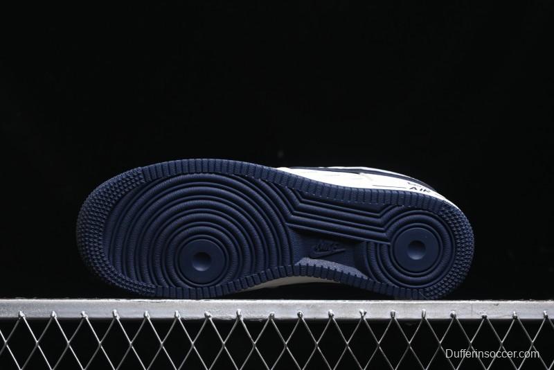 Nike Air Force 1 '07 Low Supreme Collaboration - Light Blue Shadow Swoosh Casual Sneakers - XZ6188-989