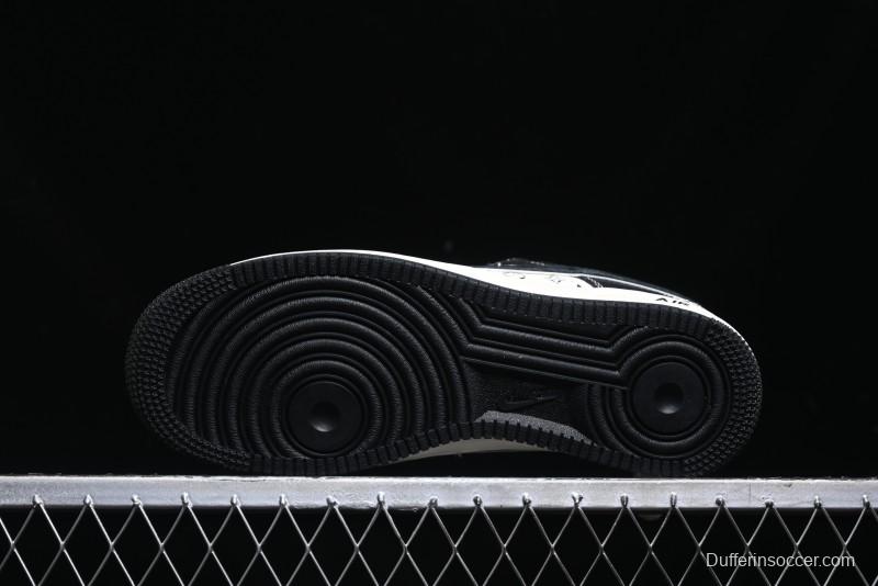 Nike Air Force 1 '07 Low Stussy Collaboration - Beige Black Pattern Red Outsole Low Top Casual Sneakers - XZ6188-339