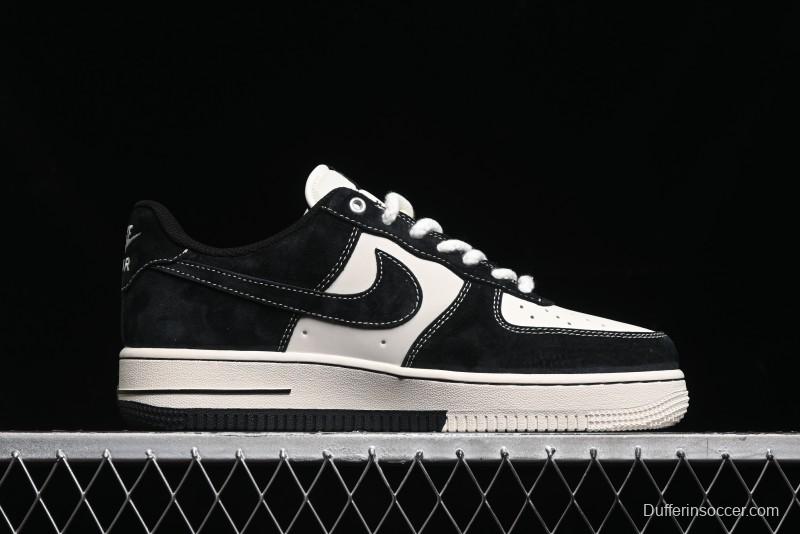 Nike Air Force 1 '07 Low Stussy Collaboration - Black/Red Label Low-Top Casual Sneakers - SJ6698-008