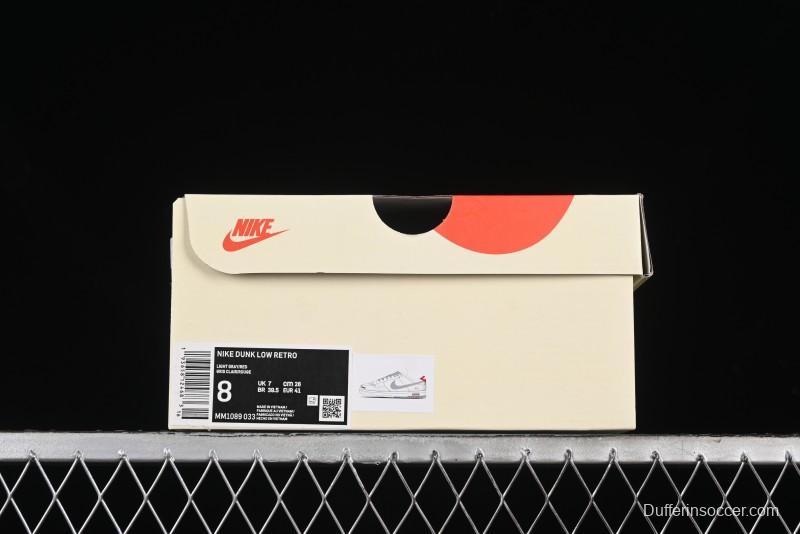 Nike SB Dunk Low Stussy Collaboration - Embroidered Grey Swoosh Anniversary Custom Low-Top Casual Sneakers - MM1089-033