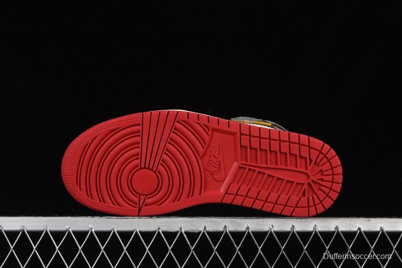 Nike Union x Air Jordan 1 Retro High Basketball Shoes with Chicago-Inspired Colorway - HV8563-600