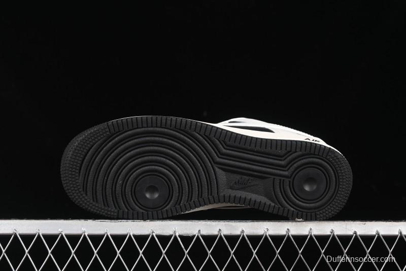 Nike Air Force 1 '07 Low Burberry Collaboration - Black White Patchwork Casual Sneakers - BB8588-227