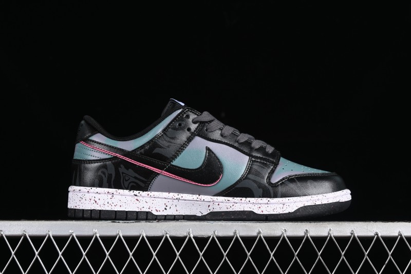 Nike Dunk Low Panda Prank Universe Exploration - Black Purple SB Strap Low Top Casual Skate Shoes - DV0831-002