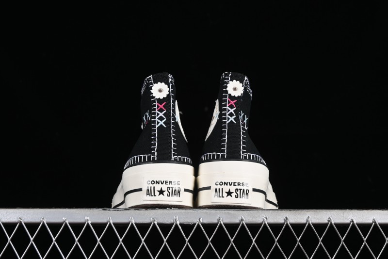 Converse All Star Lift Platform Sneakers with Daisy Stitch Detail - A08731C