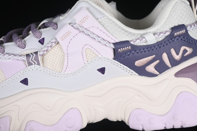 Fila Fusion Retro Mars Running Shoes with Lace-Up Design and Cushioned Sole - F12W432101FGO
