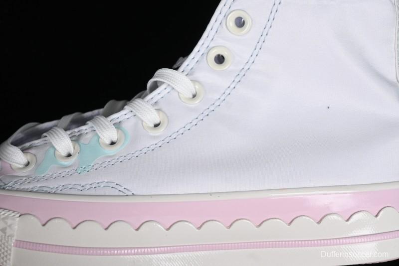 Converse Chuck 1970s Ice Cream Fun White Pink High Top Canvas Sneakers - A10947C