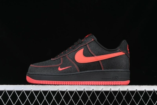Nike Air Force 1 '07 Low Casual Sneakers in Heartbeat Orange with Full-Length Air Cushion - DF0188-015