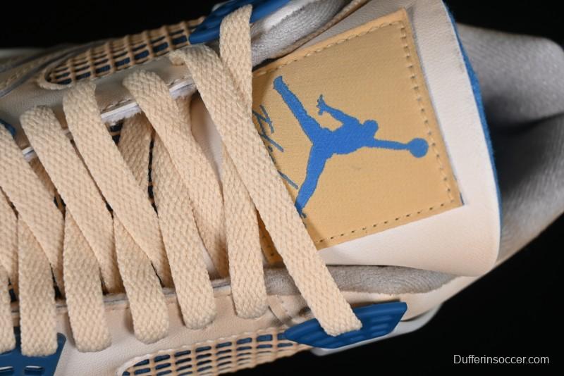 Nike Air Jordan 4 Retro Basketball Shoes Blastoise Collaboration - 308797-105