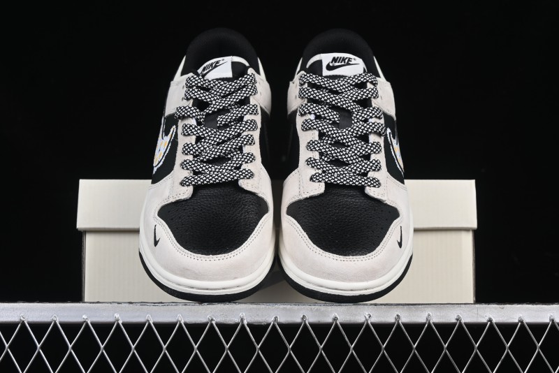 Nike SB Dunk Low Lightning Collaboration Daisy White Swoosh Anniversary Custom Low-Top Casual Skate Shoes - DJ2024-073