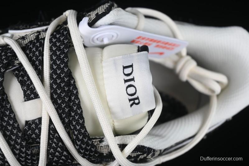 Nike Air Force 1 '07 Low Dior Collaboration Black Pattern Drawstring Casual Sneakers - SJ1198-106