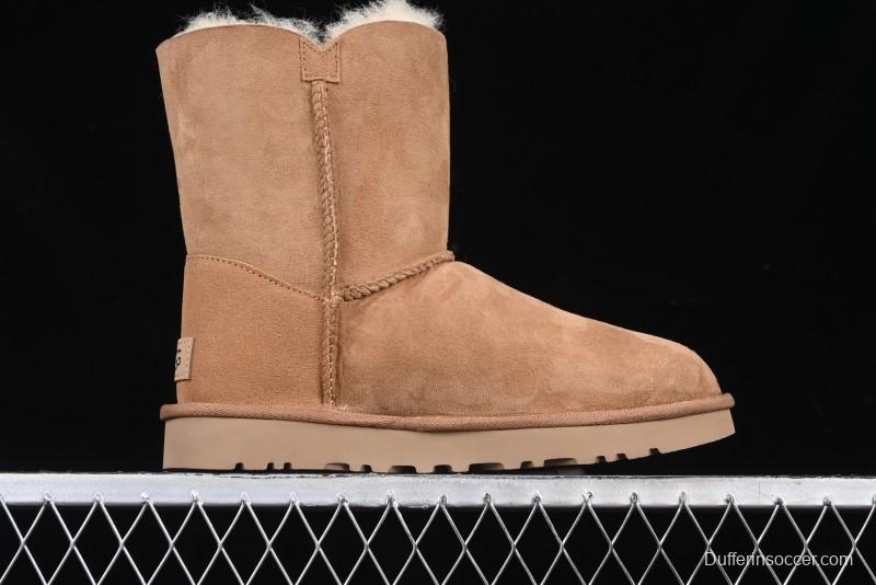 UGG Official Classic Button Sheepskin Snow Boots - 1016226 Chestnut