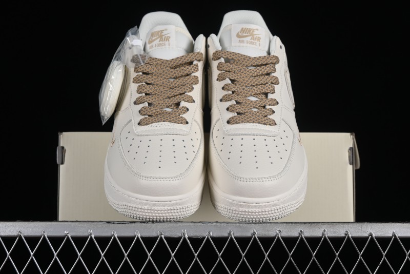 Nike Air Force 1 '07 Low Classic Khaki Mini Swoosh Starry Sky Low-Top Casual Sneakers - MJ0319-027