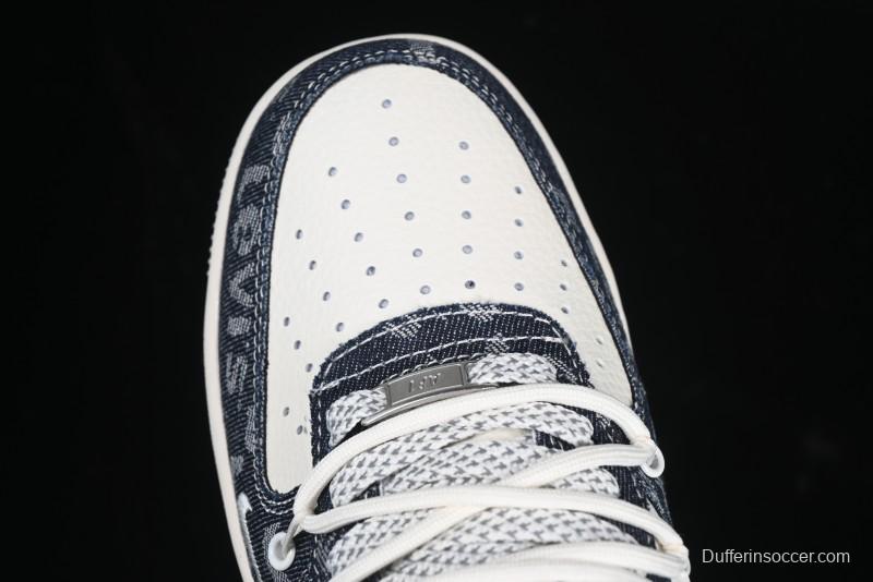 Nike Air Force 1 '07 Low Levi's Collaboration Light Blue Denim Drawstring Casual Sneakers - SJ1198-900