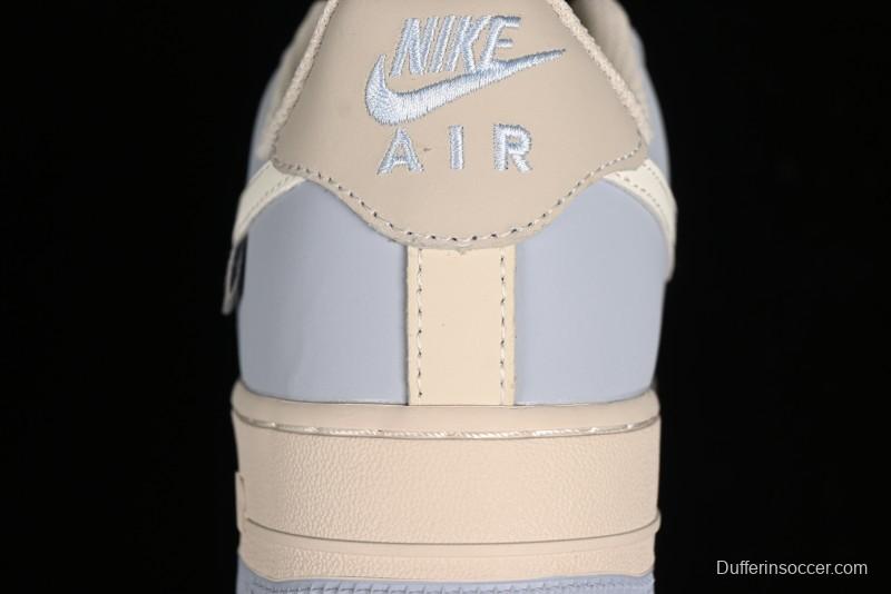 Nike Air Force 1 '07 Low Casual Sneakers in Ancient Blue with Full-Length Honeycomb Air Cushion - DB3301-199