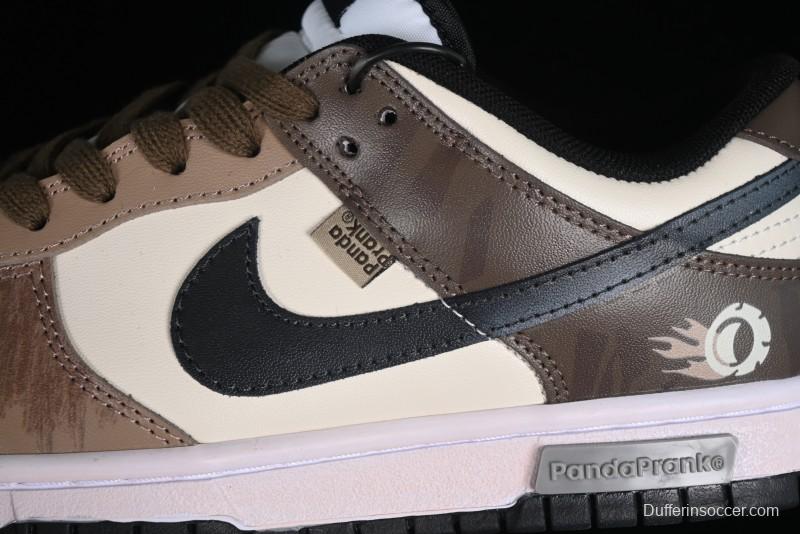 Nike Dunk Low Panda Prank Street Racing Electro Rust Distressed SB Strap Low-Top Casual Sneakers - DD1391-100