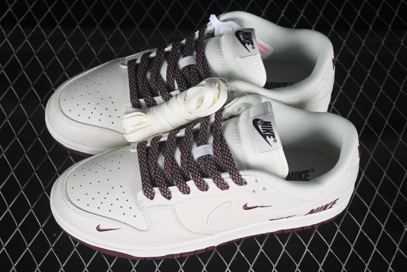 Nike SB Dunk Low Retro Skate Shoes in Burgundy Red - NK5639-322