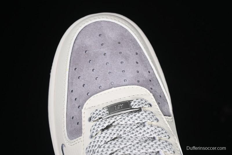 Nike Air Force 1 '07 Low The North Face x CDG Light Bone Swoosh Casual Sneakers - BB7518-014