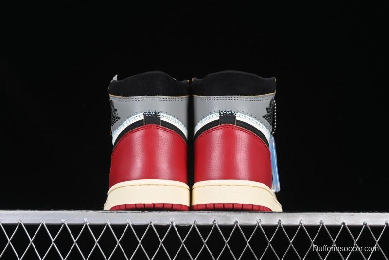 Nike Union x Air Jordan 1 Retro High Basketball Shoes Shadow Chicago - HV8563-600