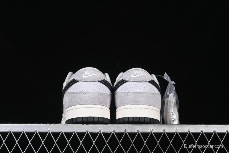 Nike SB Dunk Low Stussy Collaboration - Black Swoosh Anniversary Custom Low-Top Casual Skate Shoes - XX3168-069