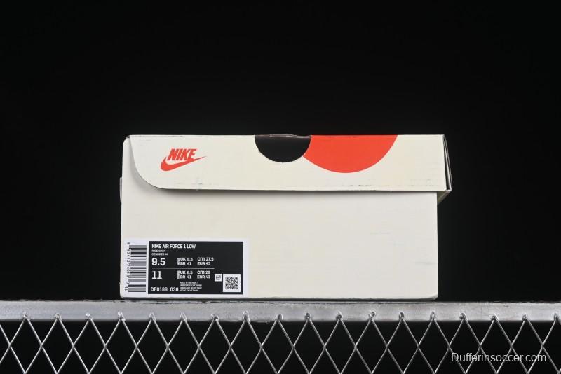 Nike Air Force 1 '07 Low Casual Sneakers in Light Grey with Custom Hardware - DF0188-036