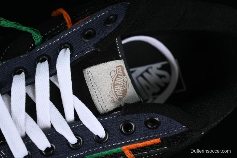 Vans Knu Skool Dragon Whisker Black Blue Slip-Resistant Cushioned Casual Low-Top Sneakers - VN0AUAK335