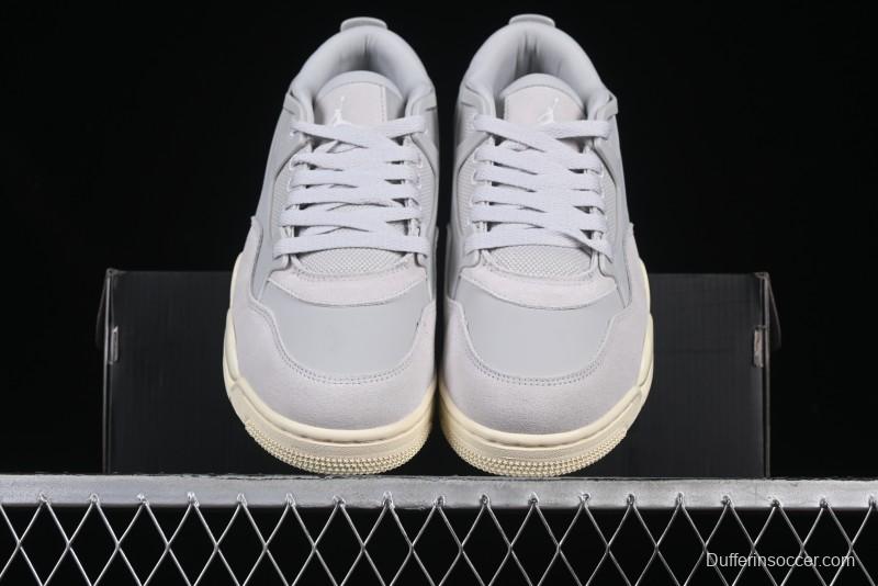 Nike Air Jordan 4 Remastered Sneakers with Textile Mesh Leather and Suede Upper - FQ7940-001