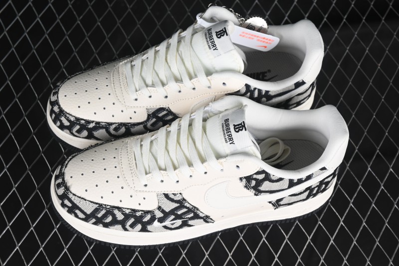 Nike Air Force 1 '07 Low Dior Collaboration Black Pattern Low-Top Casual Sneakers - DF0188-028