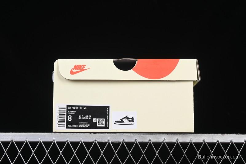 Nike Air Force 1 '07 Low Stussy Collaboration Black & White Swoosh Casual Sneakers - XZ6188-081