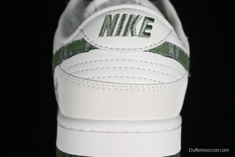 Nike SB Dunk Low MLB Collaboration - Green Denim Anniversary Custom Low-Top Casual Skate Shoes - DQ1098-345