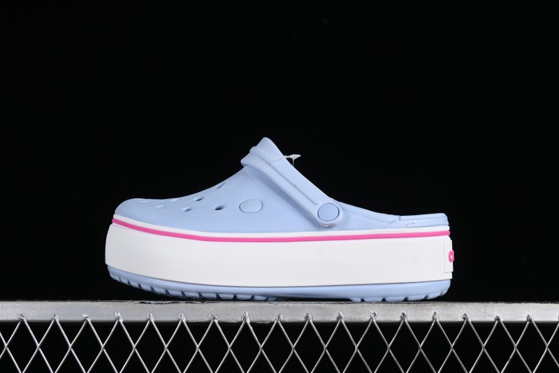 Crocs Crocband Platform Rainbow Comfortable Thick-Soled Clogs - B.D4