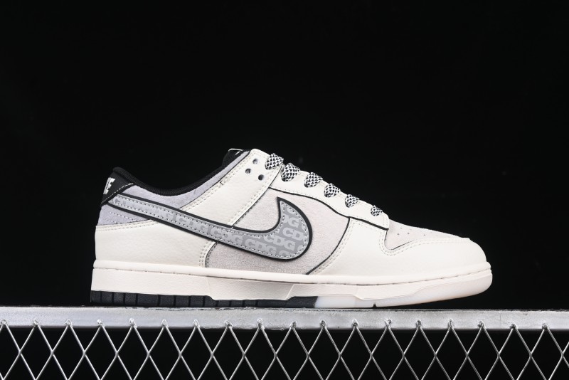 Nike SB Dunk Low The North Face x CDG Triple Collaboration Black Letter Grey Swoosh Anniversary Custom Low-Top Casual Skate Shoes - DM6868-029