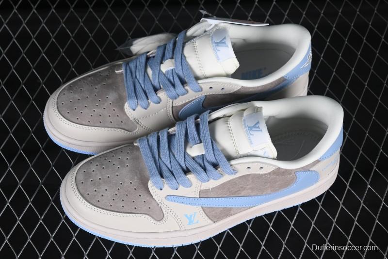Nike Travis Scott x Fragment Design x Jordan Air Jordan 1 Low OG SP Casual Sneakers - LX1988-10