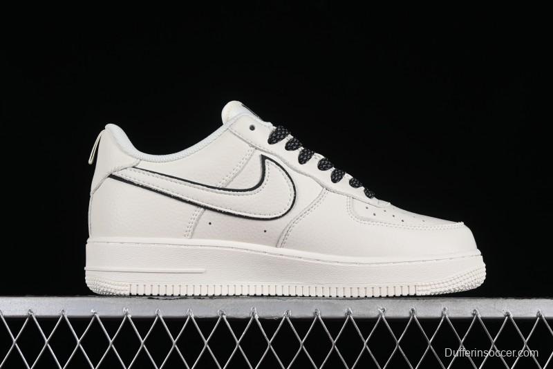 Nike Air Force 1 '07 Low Classic Black Mini Swoosh Starry Sky Casual Sneakers - MJ0319-021