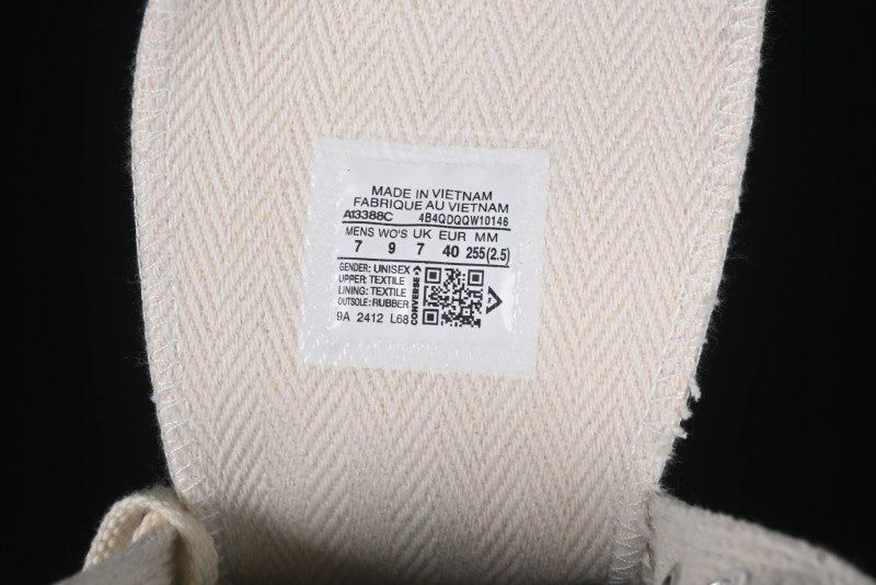 A Ma Maniere x Nike x Converse Chuck 70 High Top Sneakers with Leather and Velvet Swoosh Logo - A13388C