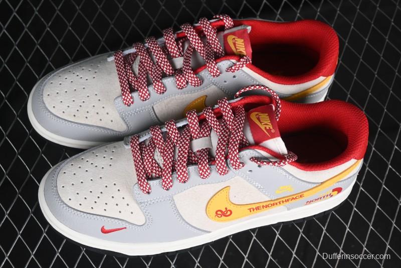 Nike SB Dunk Low The North Face Year of the Snake Collaboration Yellow Swoosh Anniversary Custom Low-Top Casual Skate Shoes - DJ2024-079