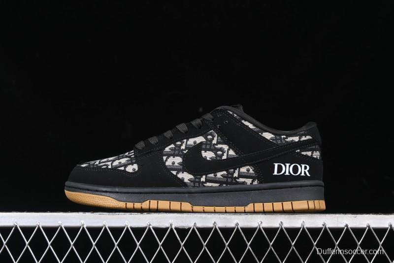 Nike SB Dunk Low APE Collaboration - Camouflage Black Swoosh Anniversary Custom Low-Top Casual Sneakers - KK1333-017