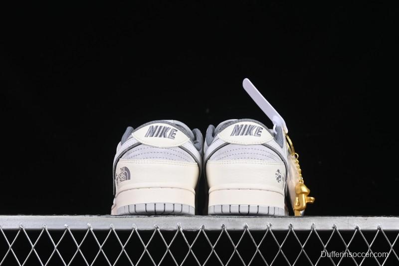 Nike SB Dunk Low The North Face Year of the Snake Light Grey Hook Anniversary Custom Low-Top Casual Skate Shoes - DM6868-007
