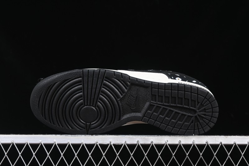Nike SB Dunk Low Lightning Collaboration Daisy Black Check Anniversary Customized Low-Top Casual Sneakers - DJ2024-069