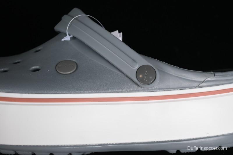 Crocs Crocband Platform Rainbow Comfortable Thick-Soled Clog Sandals - B.D4