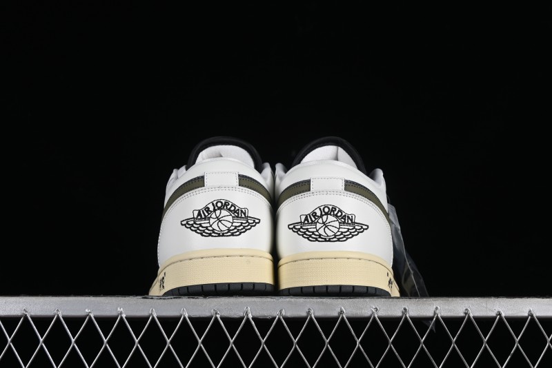 Nike Air Jordan 1 Low AJ1 Custom Black Green Low-Top Culture Casual Sneakers - DC0774-001