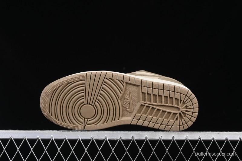 Nike Air Jordan 1 Low AJ1 Wheat Color Low-Top Casual Sneakers - DC0774-203