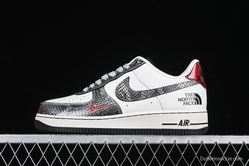 Nike Air Force 1 '07 Low The North Face Collaboration Year of the Snake Limited Edition Silver Snake Casual Sneakers - CH6336-521