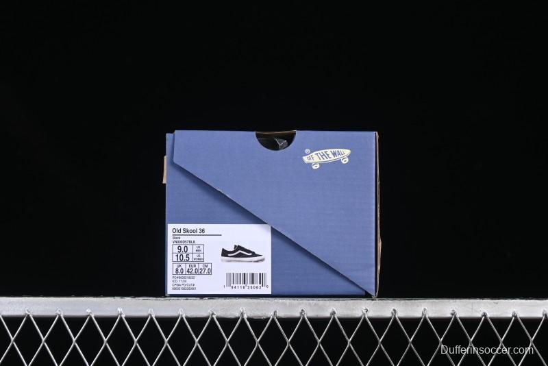 Vans Premium Old Skool 36 Full-Grain Leather Retro Skate Shoes - VN000D57BLK