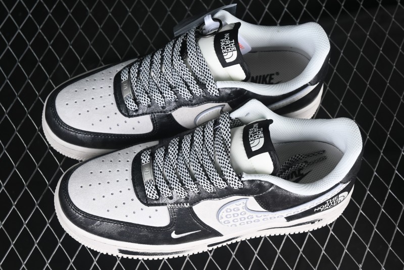 Nike Air Force 1 '07 Low The North Face Collaboration - Leather Graffiti Casual Sneakers - DM6688-008
