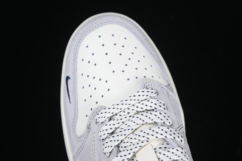 Nike Travis Scott x Fragment Design x Air Jordan 1 Low OG SP AJ1 Moncler Collaboration White Grey Low Top Casual Sneakers - AG3702-806