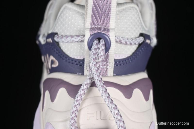 Fila Fusion Retro Mars Running Shoes with Lace-Up Design and Cushioned Sole - F12W432101FGO