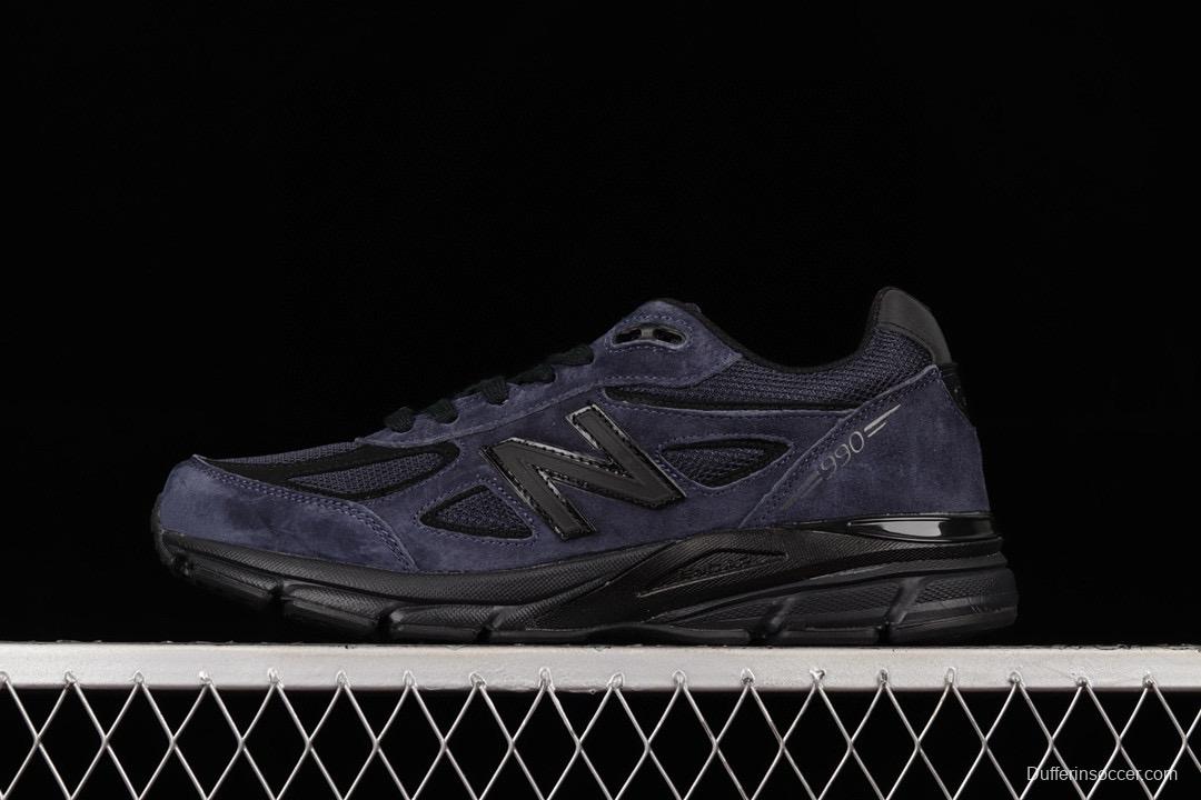 New Balance JJJJound x 990V4 Retro Running Sneakers with Suede and Mesh Upper - M990JJ4