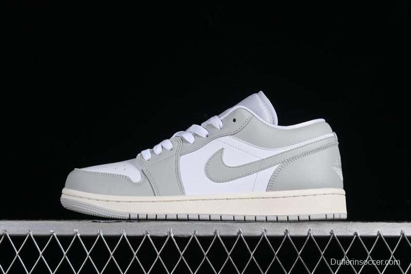 Nike Air Jordan 1 Low AJ1 White Grey Low-Top Lifestyle Basketball Shoes - DC0774-103